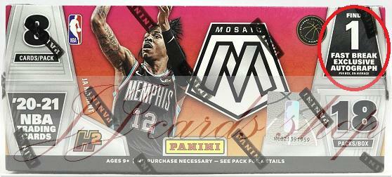 NBA 2020-21 Panini Mosaic Fast Break 馬賽克系列快攻版籃球卡卡盒