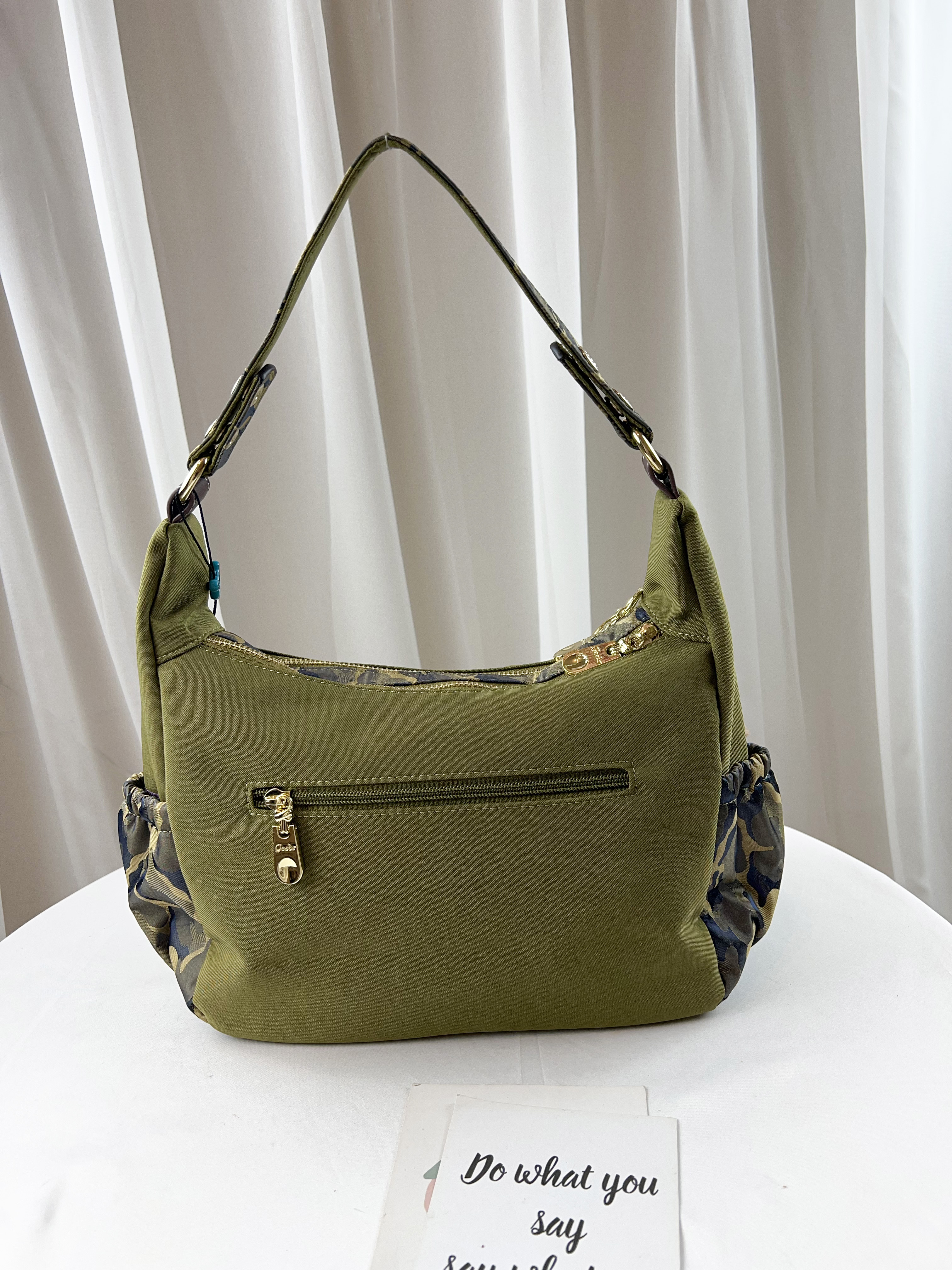 GOODS 檸檬綠迷彩 防潑水肩背包 / 側背包 #2687