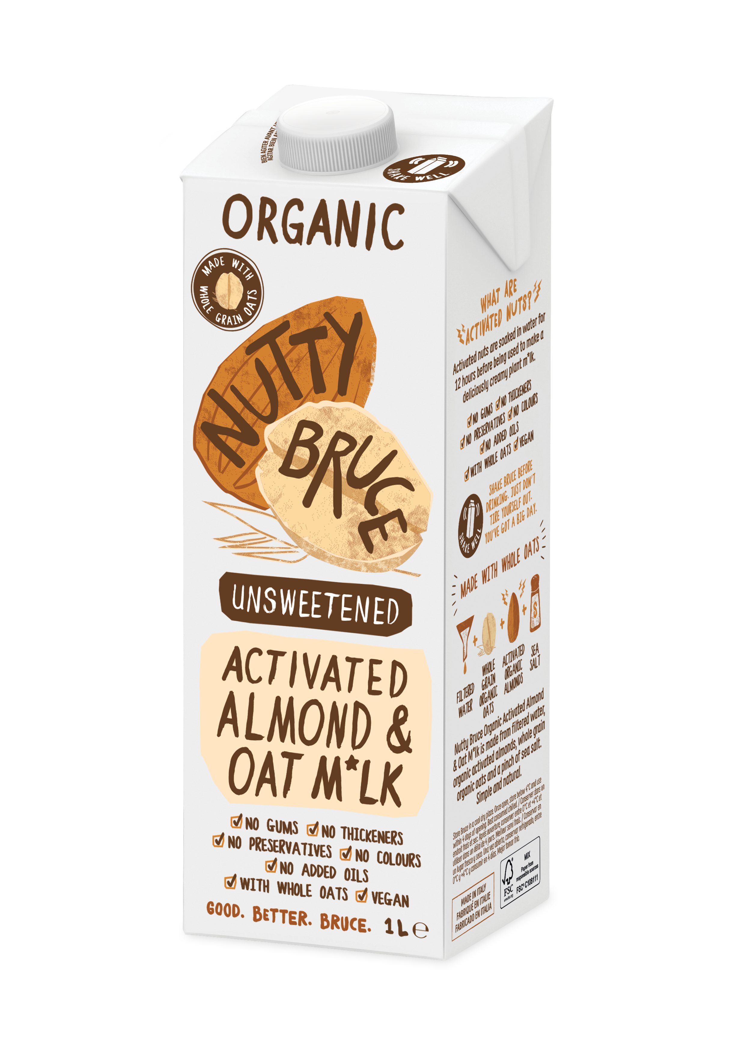 Nutty Bruce 無加糖有機杏仁燕麥奶 (1L) (22802)