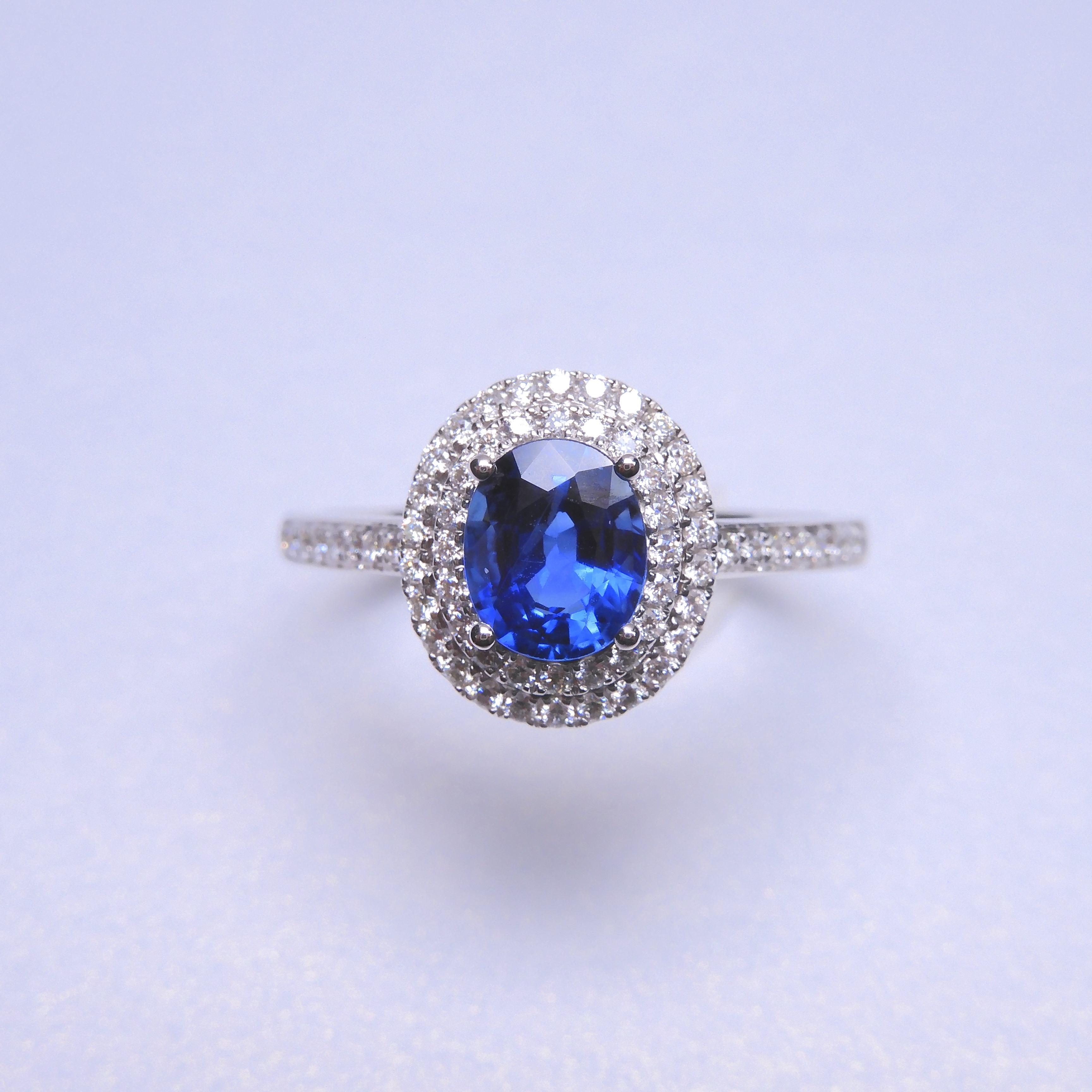 18K金 1.02ct 藍寶石戒指