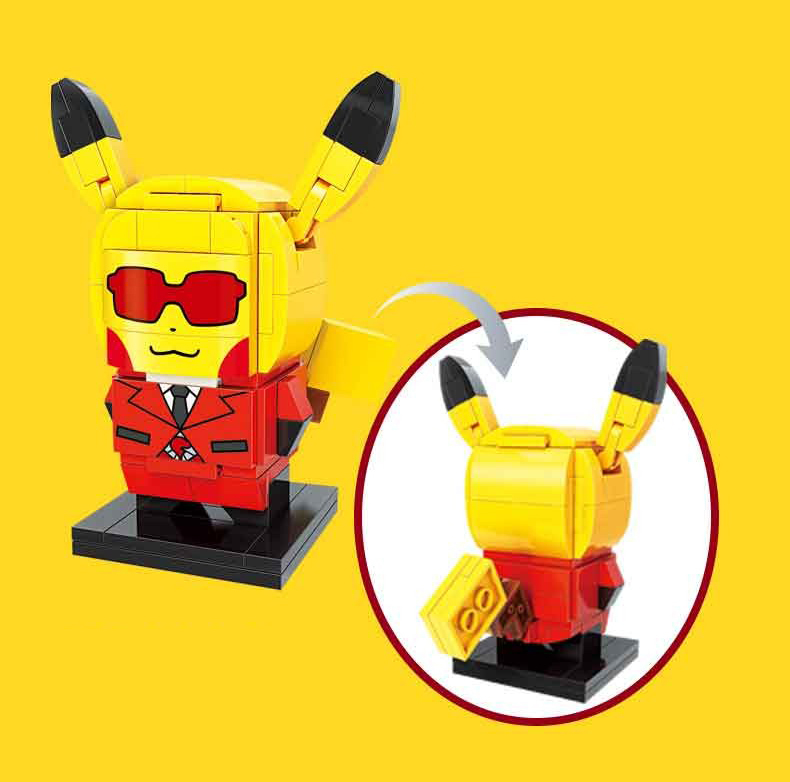 Pokemon系列積木: 比卡超cos閃焰隊