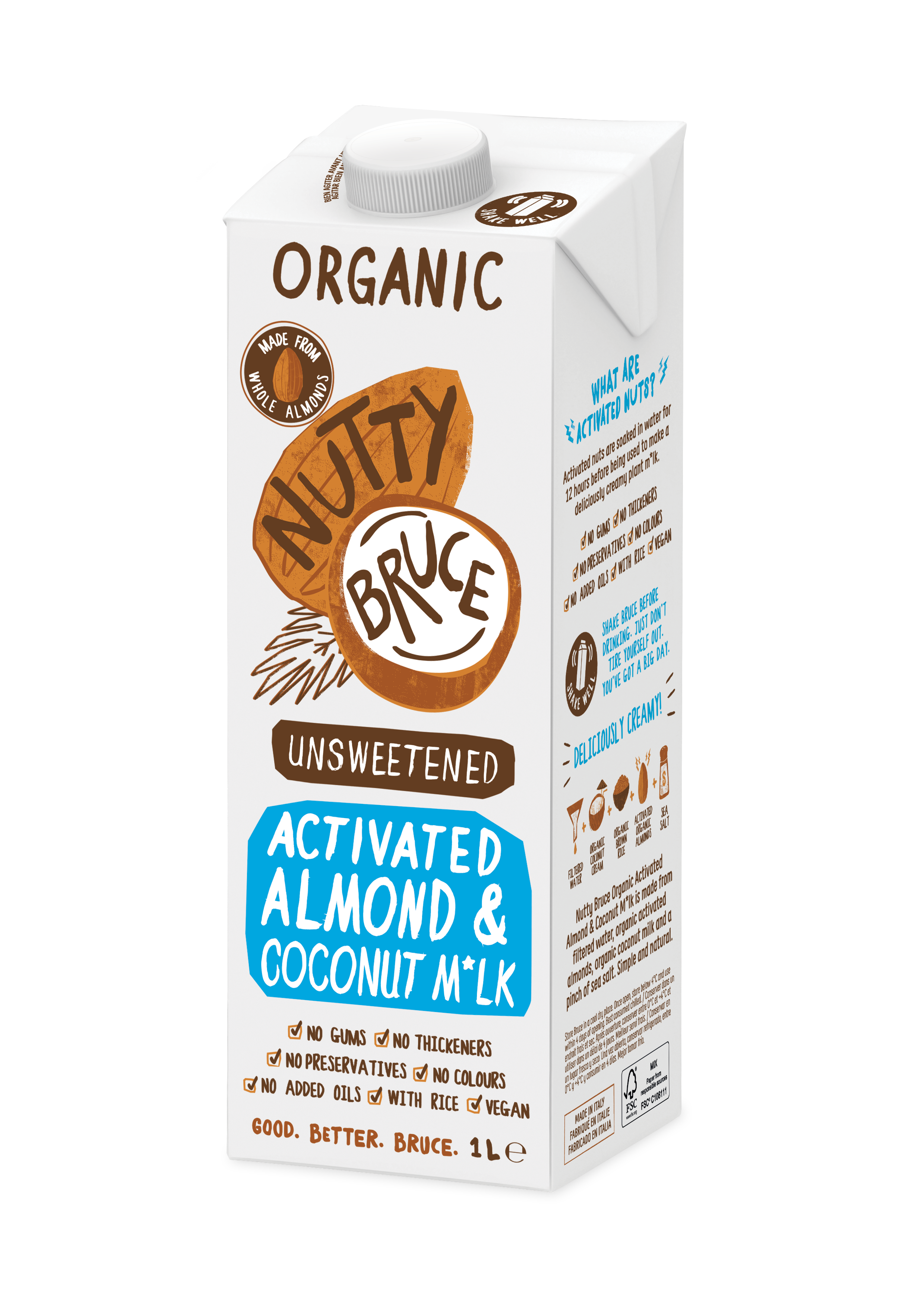 Nutty Bruce 無加糖有機杏仁椰子奶 (1L) (22803)