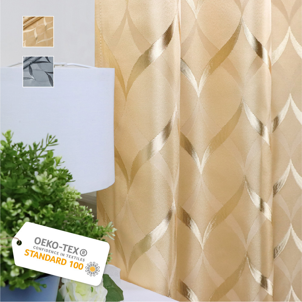 手工製作│遮光窗簾│半窗落地窗│金典幾何│打孔│2色