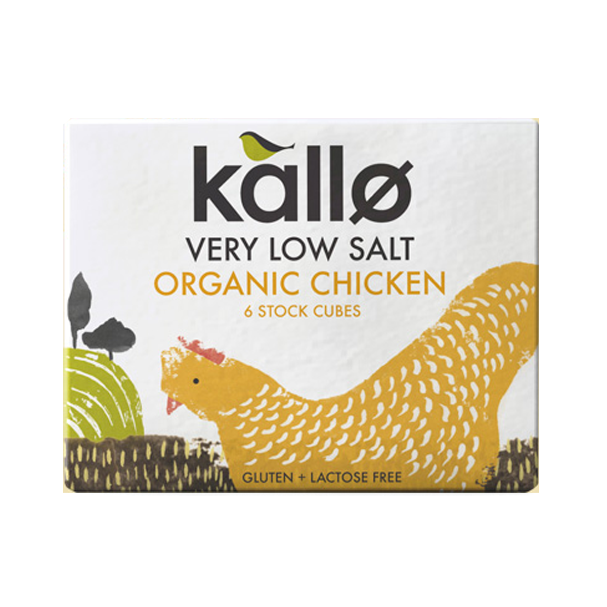 Kallo Organic Very Low Salt Chicken Stock Cube x 2 boxs(6 cubes) (70402D)