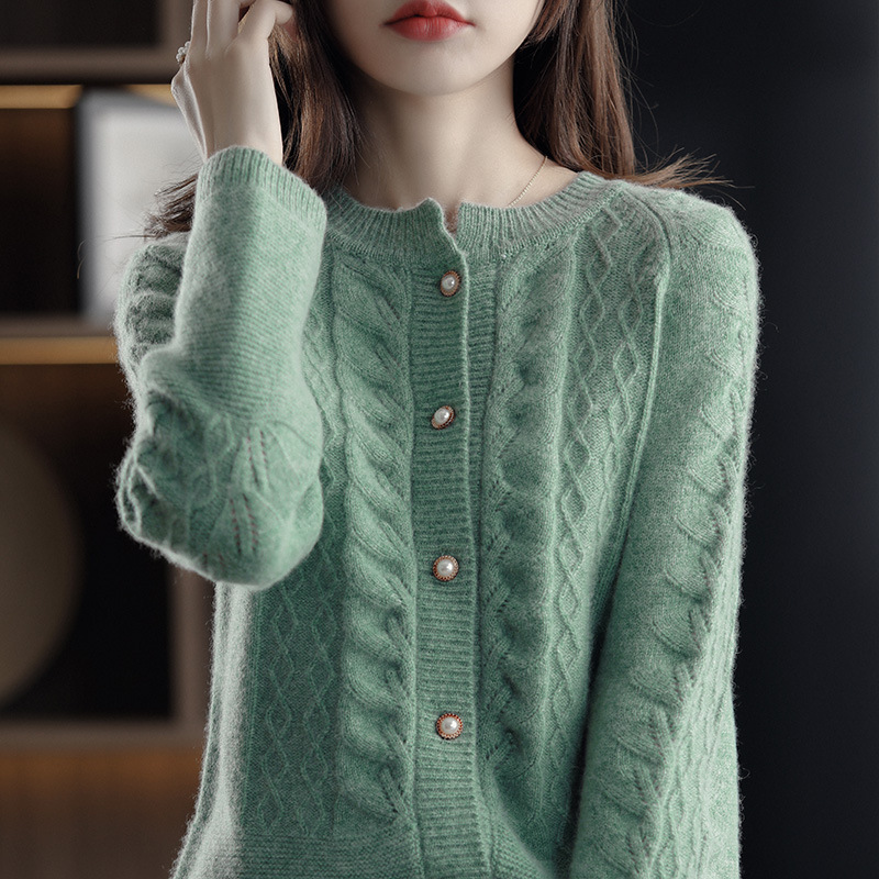 Snug Loop Round-Neck Cardigan