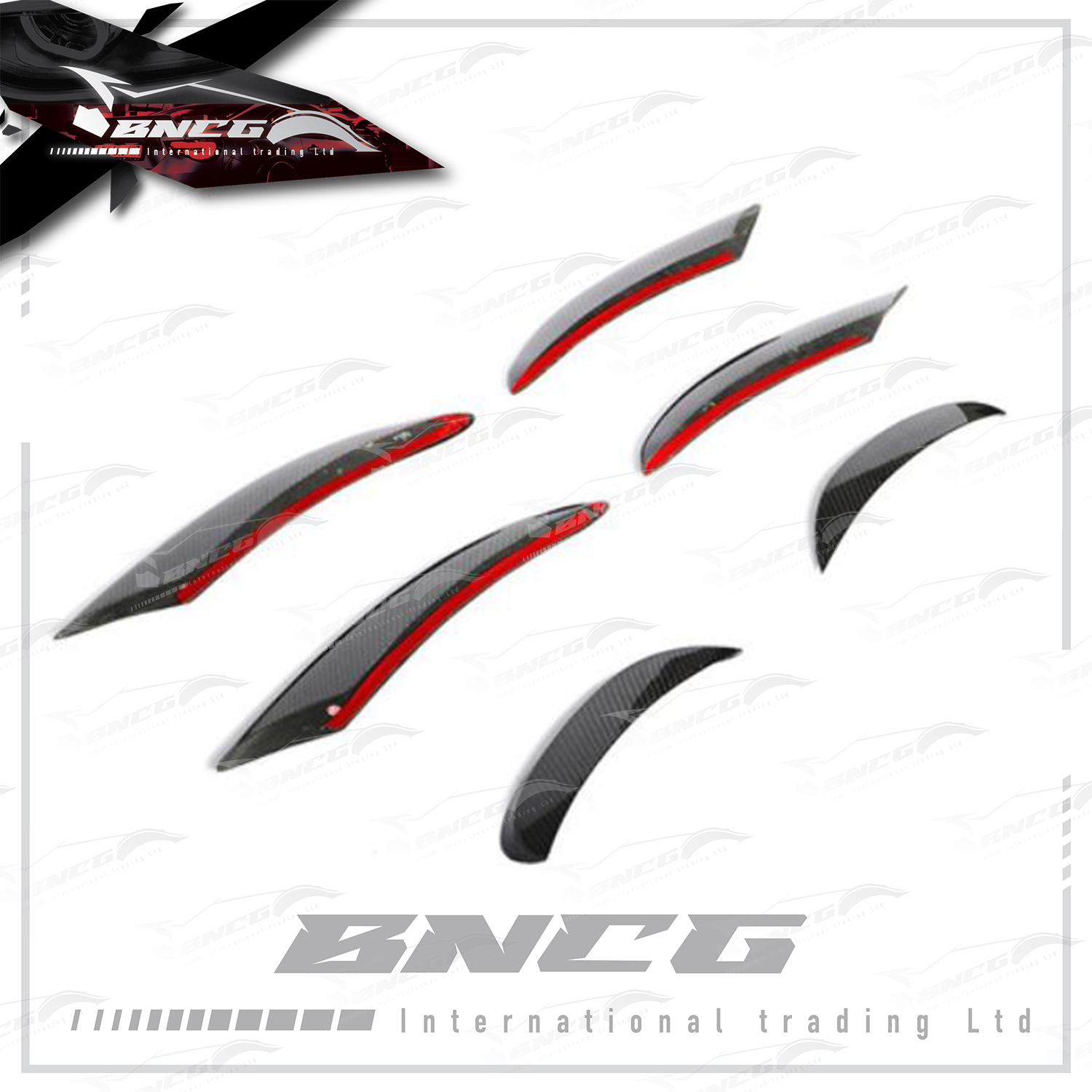 賓士 Benz C Class W206 2019+年式 改裝 卡夢 碳纖維 外觀件 空力套件 前保桿 風刀 【6件套】