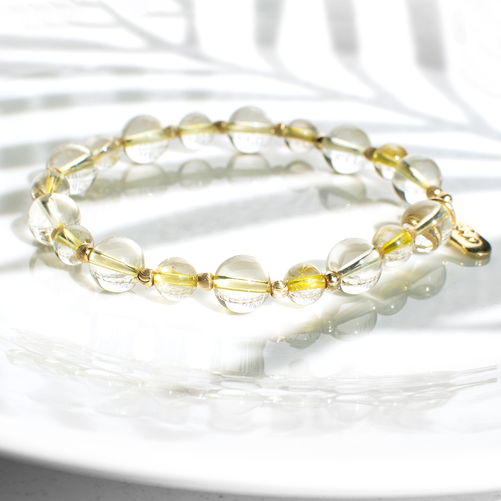 能量手鍊【麥穗-貓眼款】黃水晶金髮晶手鍊