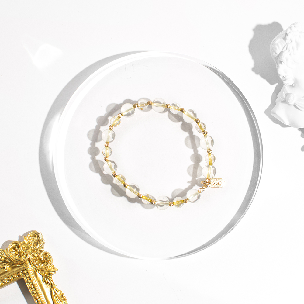 能量手鍊【麥穗-貓眼款】黃水晶金髮晶手鍊