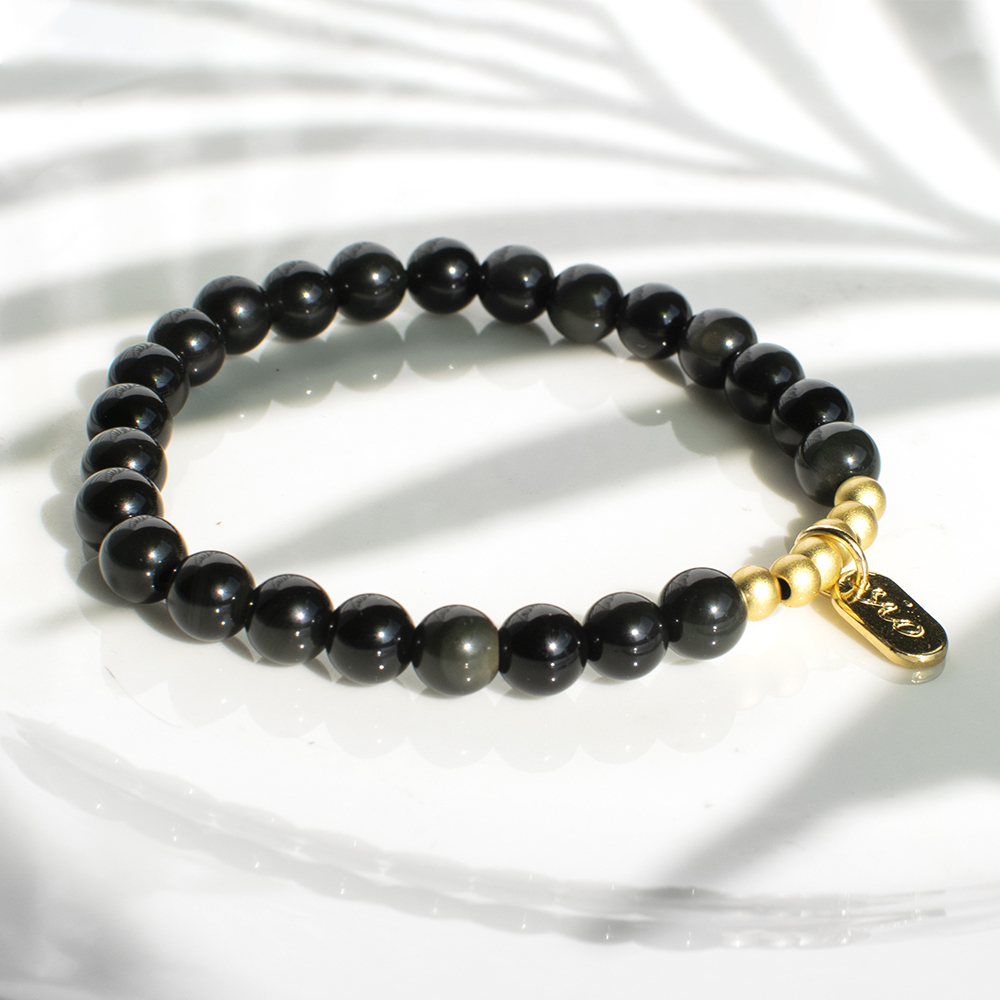能量手鍊【纍纍】黑曜石手鍊