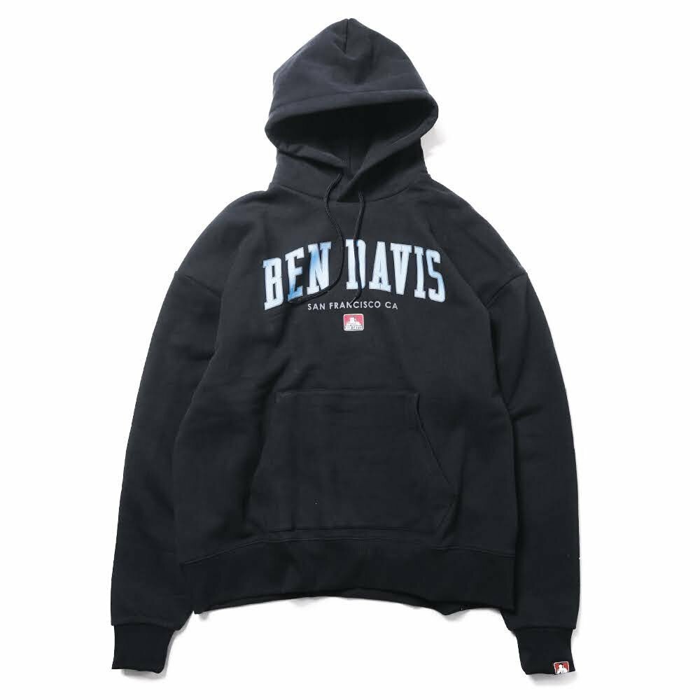 【 BEN DAVIS | 字體LOGO刷毛帽TEE - 4色 】