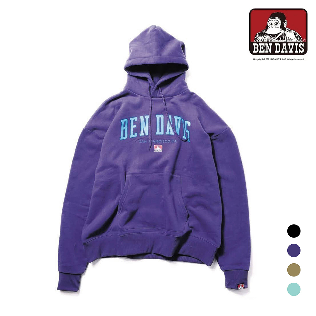 【 BEN DAVIS | 字體LOGO刷毛帽TEE - 4色 】