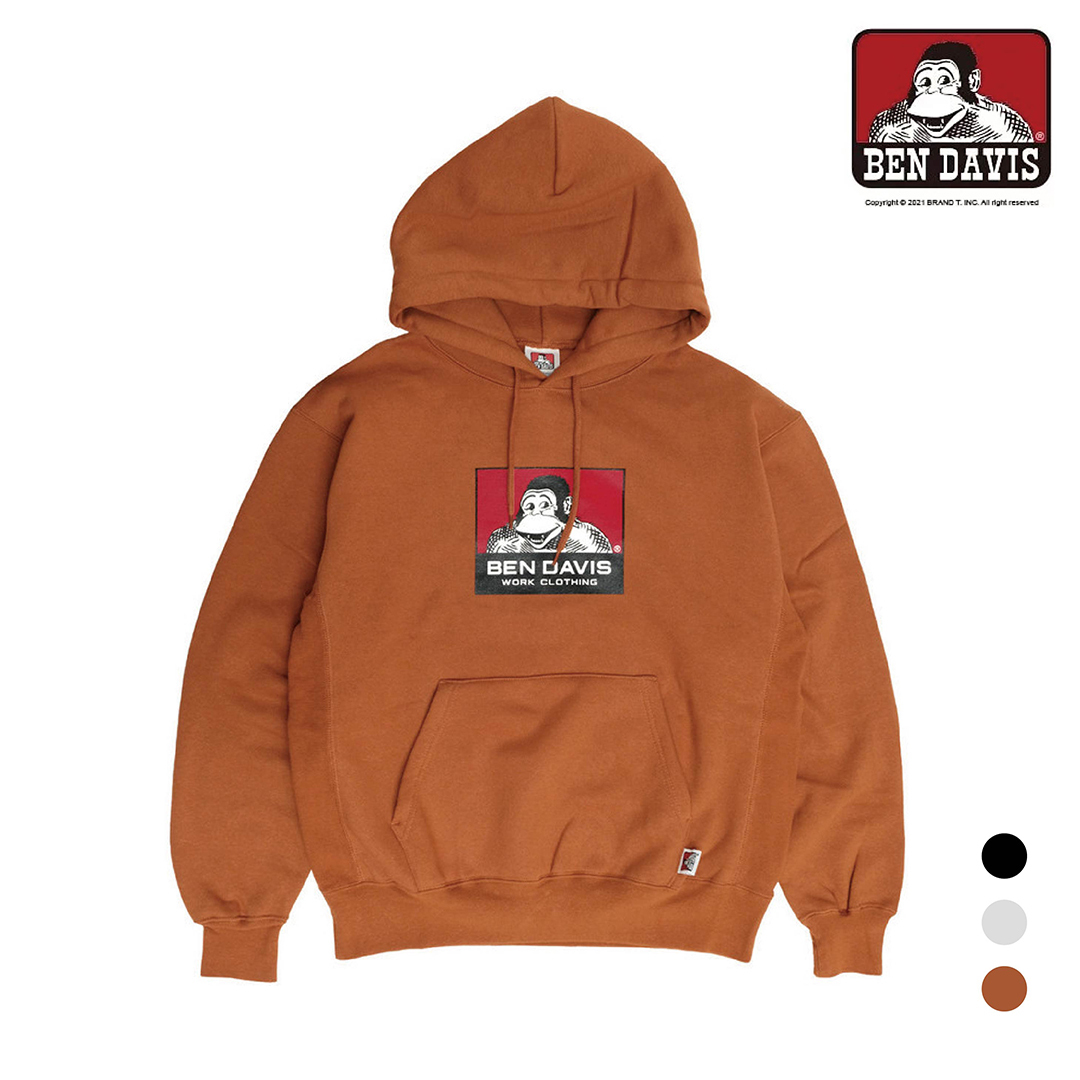 【 BEN DAVIS | 經典猿人內刷毛帽TEE - 3色 】