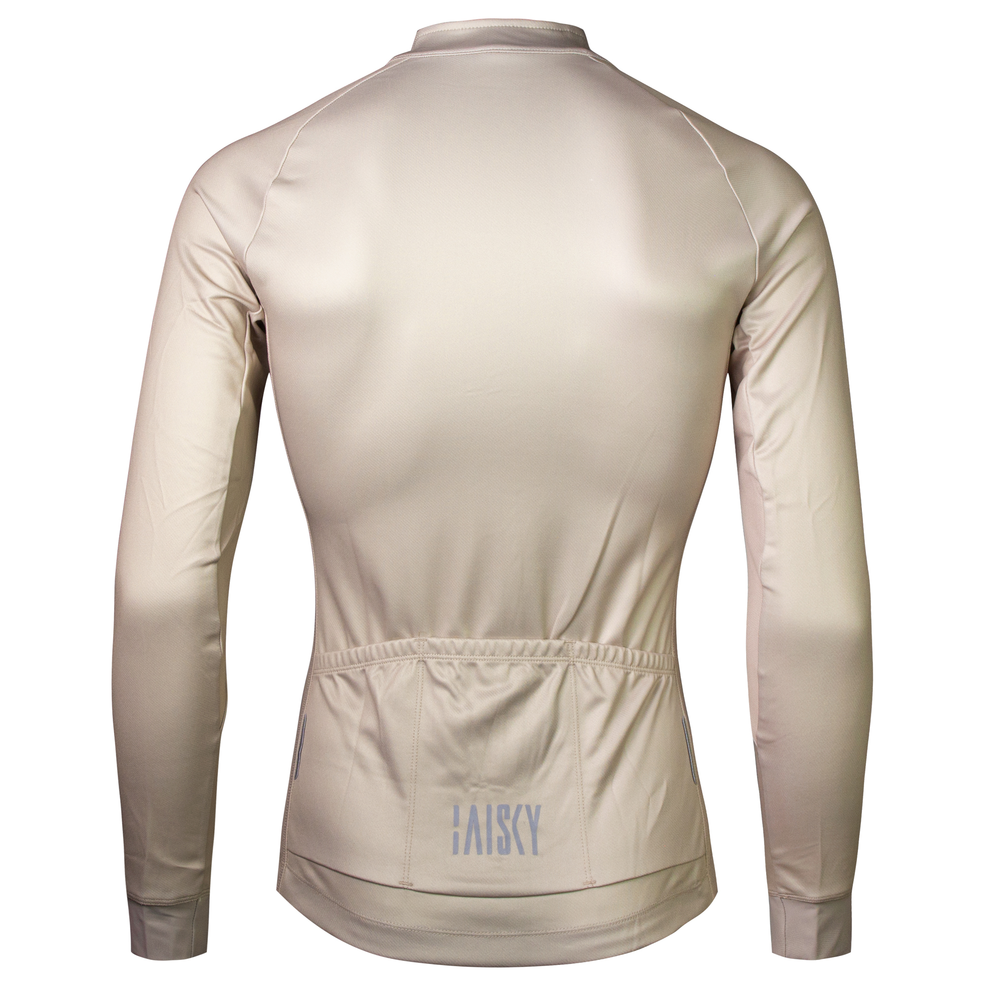 男款雙拉鍊抓絨長車衣 潔淨 卡其