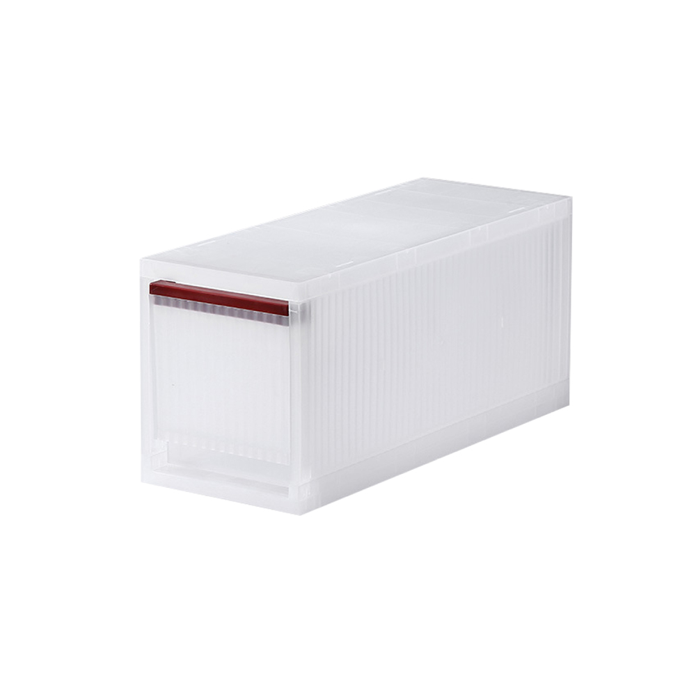 元氣熊 GENKIBEAR 紅條紋系列隙縫收納盒9.9L-小號7044-17(中)