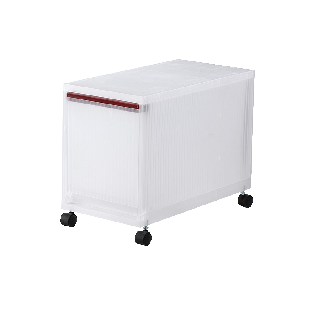 元氣熊 GENKIBEAR 紅條紋系列隙縫收納盒22.7L-中號7048-23(高)