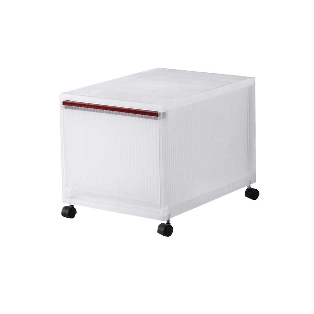 元氣熊 GENKIBEAR 紅條紋系列隙縫收納盒33.4L-大號7051-34(高)