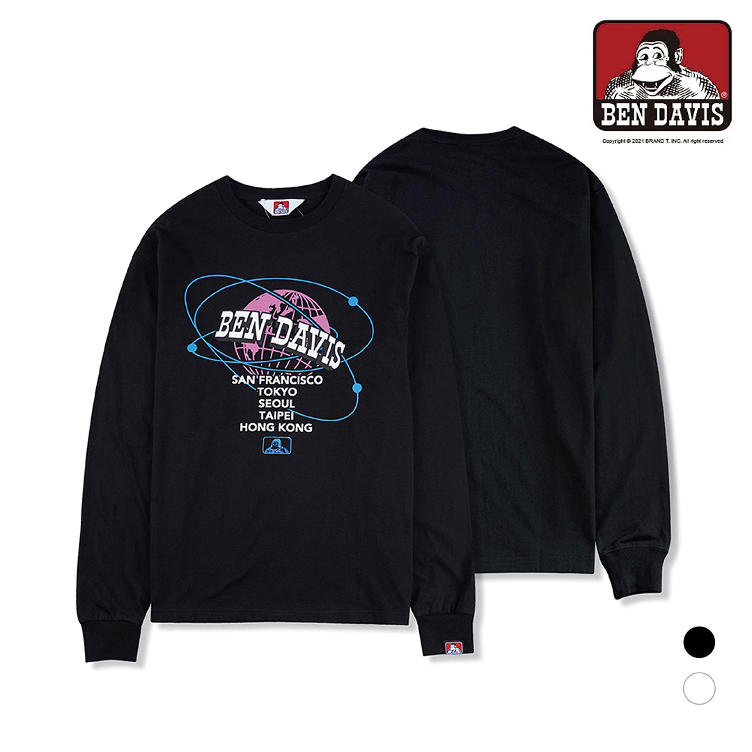 【 BEN DAVIS | 地球LOGO薄長TEE - 2色 】