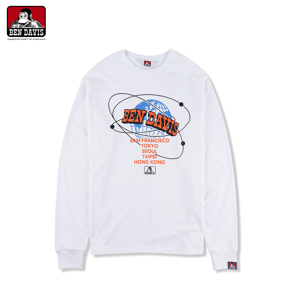 【 BEN DAVIS | 地球LOGO薄長TEE - 2色 】