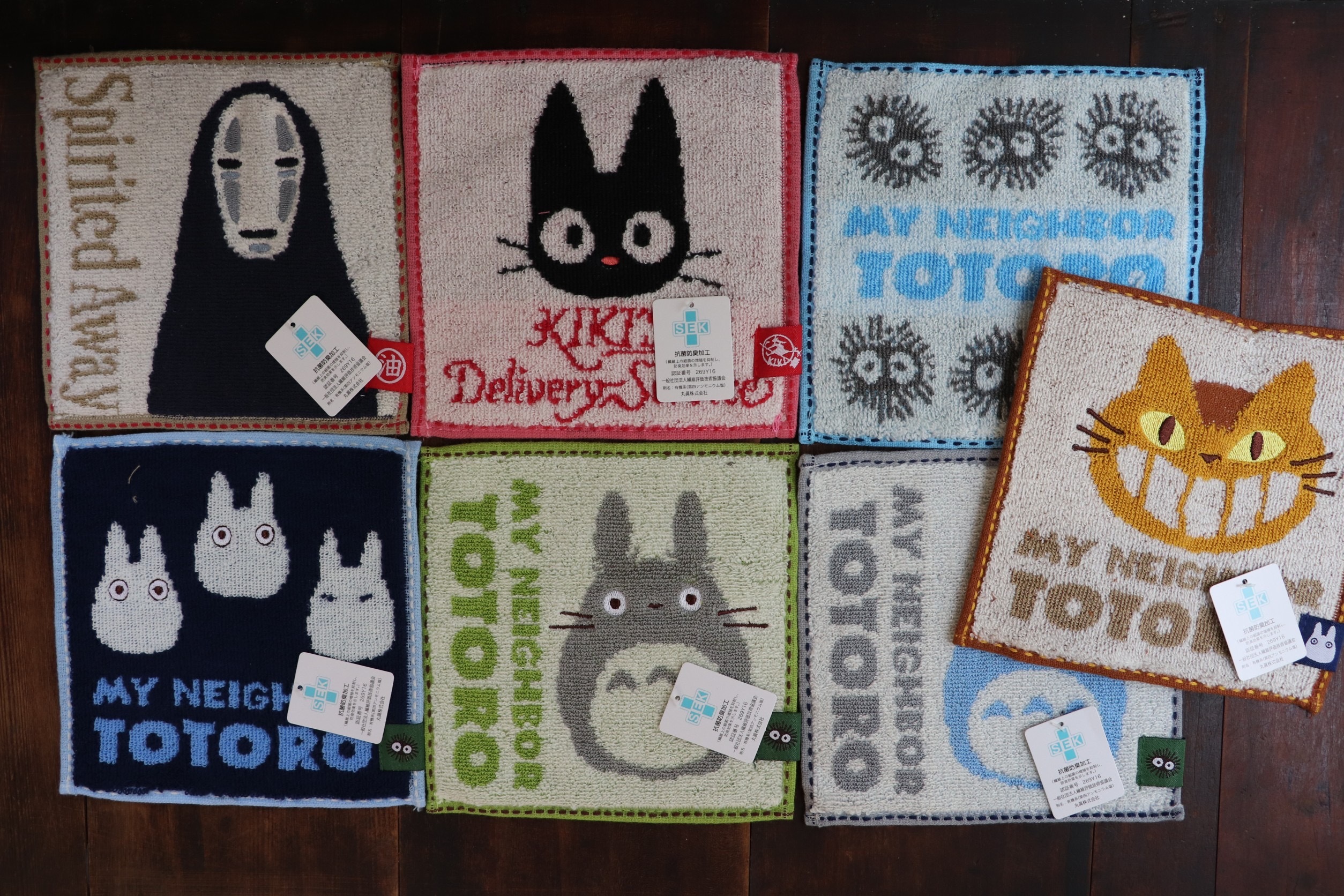 吉卜力 刺繡 小方巾