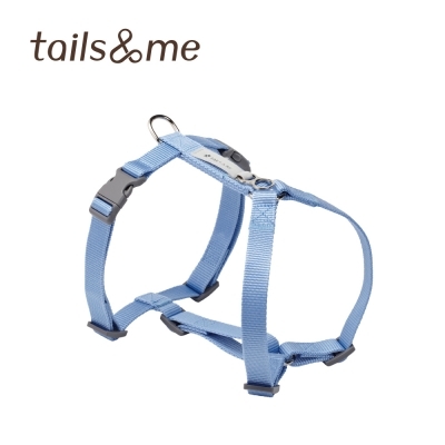 Tails & Me 尼龍胸帶 - 粉藍 XS ( 寬1.2cm / 頸圍24-35cm / 胸圍30-42cm )