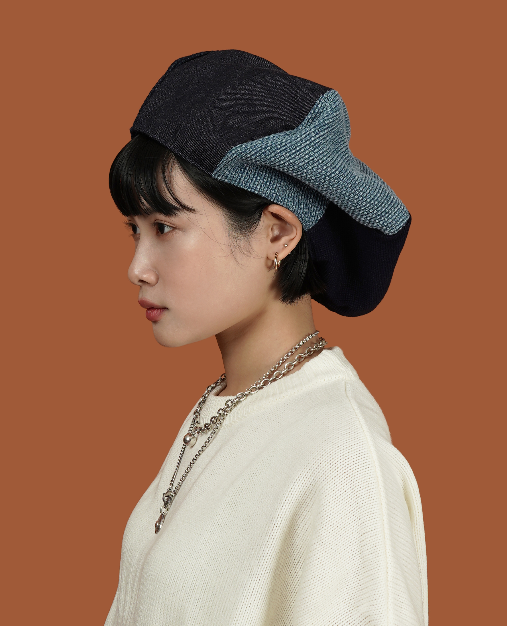 O.POism  歐波医生日本製拼接可調貝蕾帽