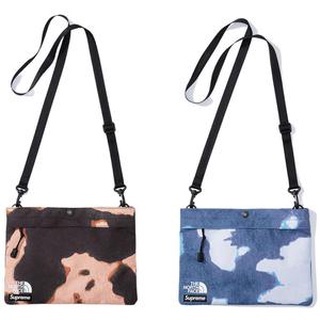 2021AW SUPREME THE NORTH FACE bleached denim print shoulder bag 2.5L 側背包