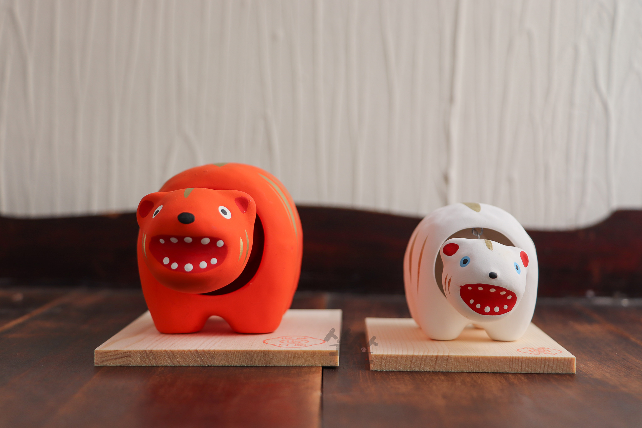 日本 玩具工房 老虎 手繪搖頭擺飾