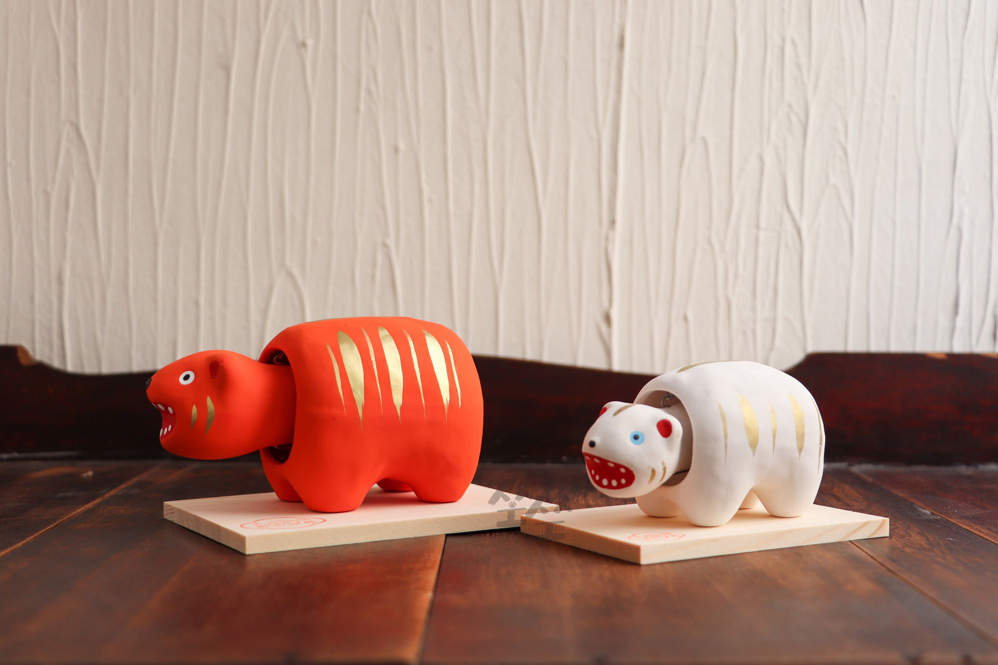 日本 玩具工房 老虎 手繪搖頭擺飾