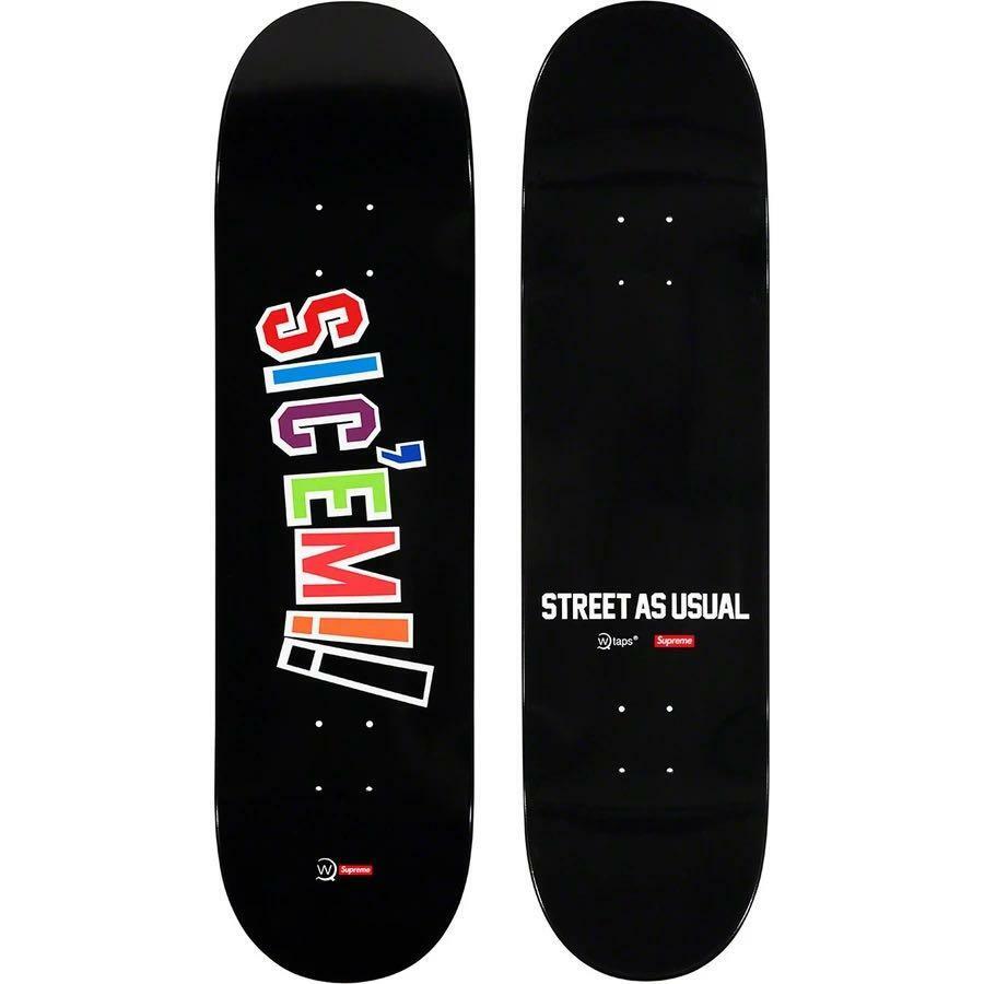 2021AW SUPREME WTAPS SIC'EM! SKATEBOARD 聯名 滑板 黑色