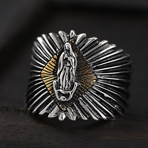 【ACCY007】聖母像光之設計戒指