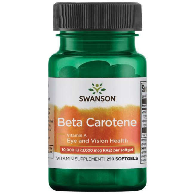 【Swanson 】β-胡蘿蔔素 Beta carotene 胡蘿蔔 10000IU 3000mcg*250粒