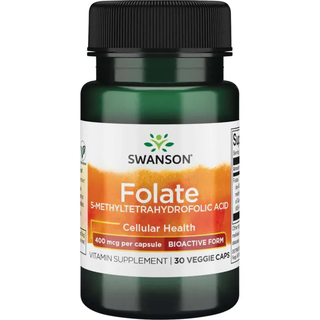 【 Swanson 】Folate 葉酸 素食膠囊 400mcg/30顆