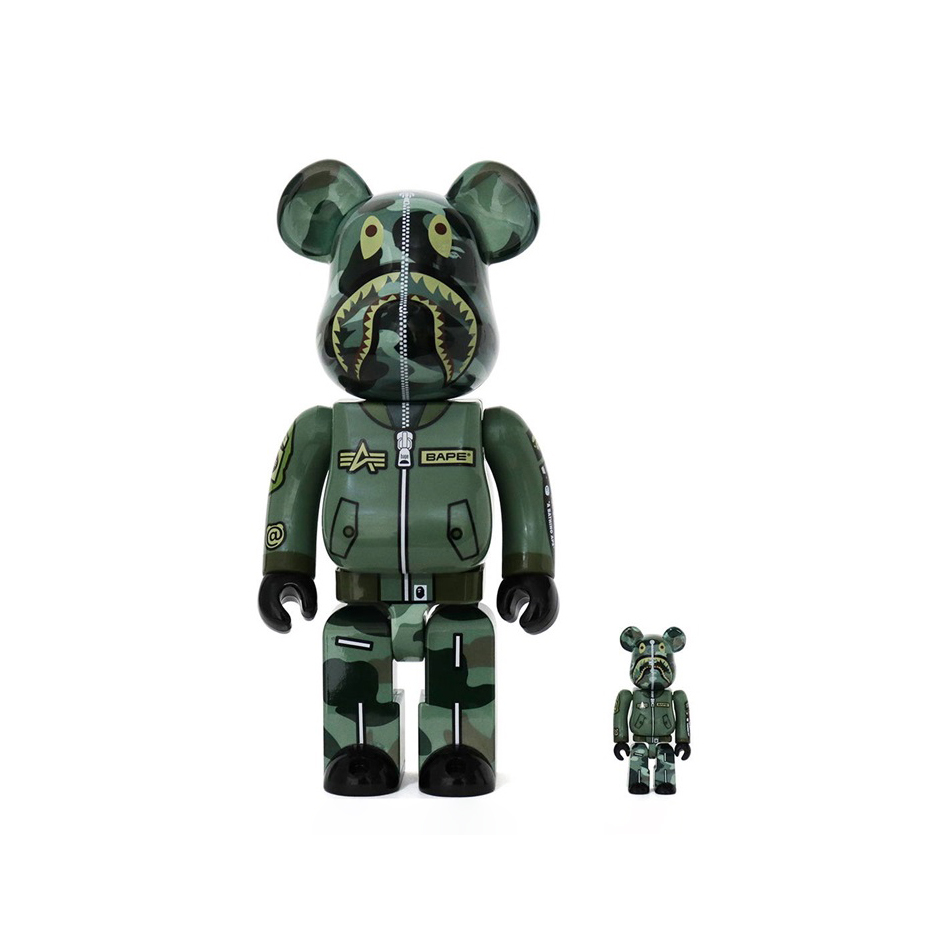 BE@RBRICK X A BATHING APE X ALPHA INDUSTRIES MA-1 外套 (400%+100%SET)