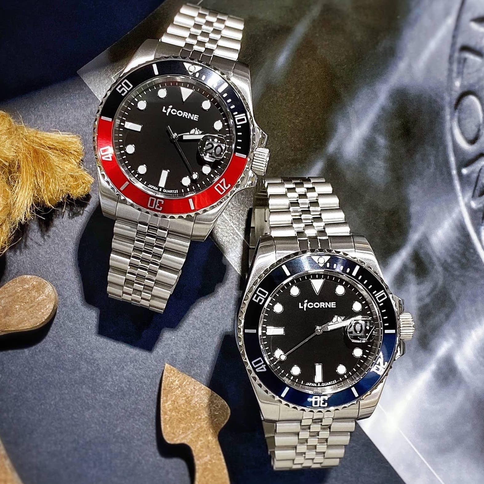 【LICORNE】LT154MWBNI Blue /LT154MWBRI Red 40mm Modern Watch