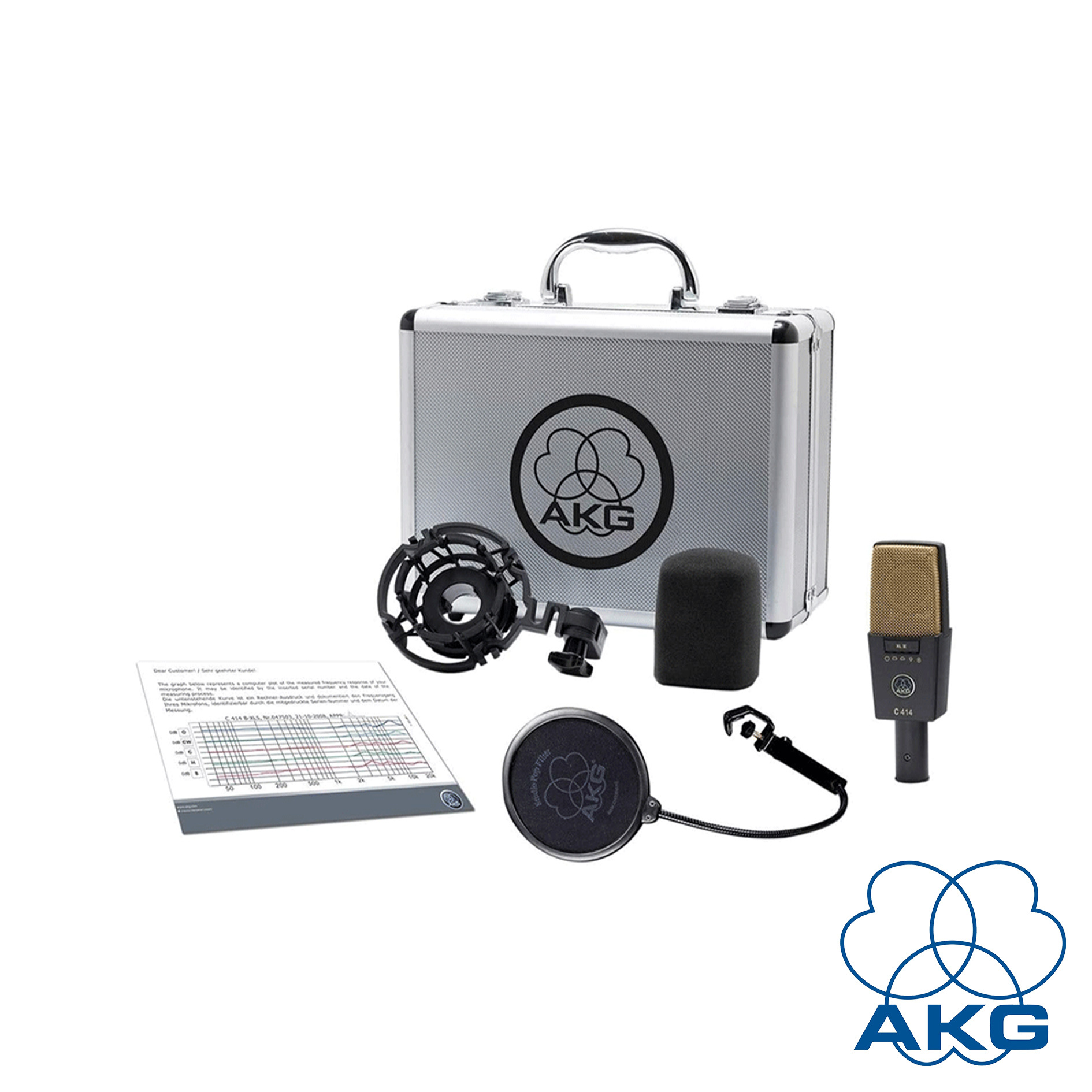無息分期AKG C414 XLII 大振膜電容式麥克風含原廠配件套組
