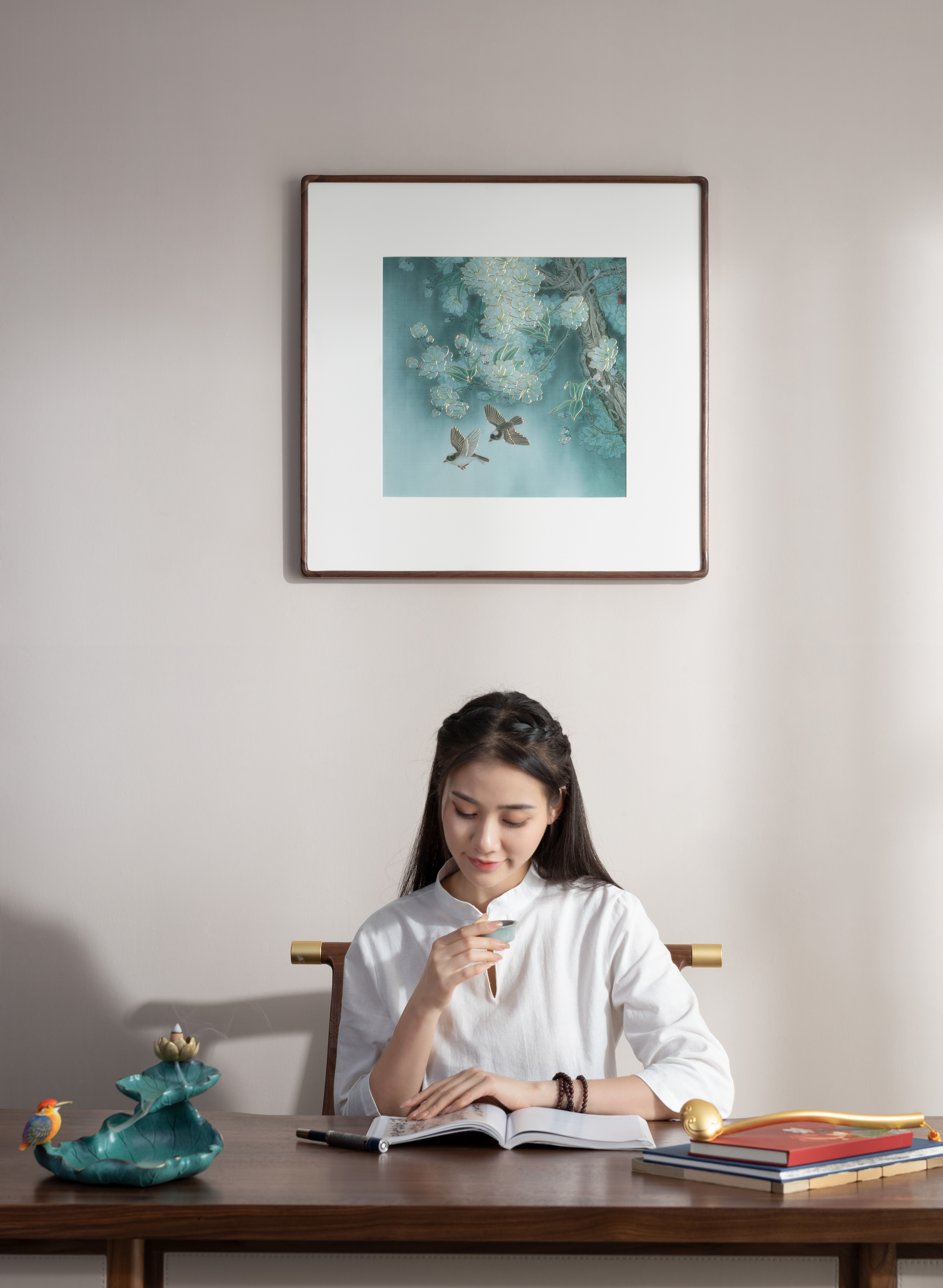 三月櫻花隨風舞(銅雕畫)◇已停產◇