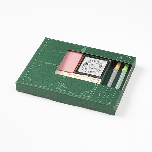 日本 MIDORI浸透印章工具箱  花圈/ 70週年限定