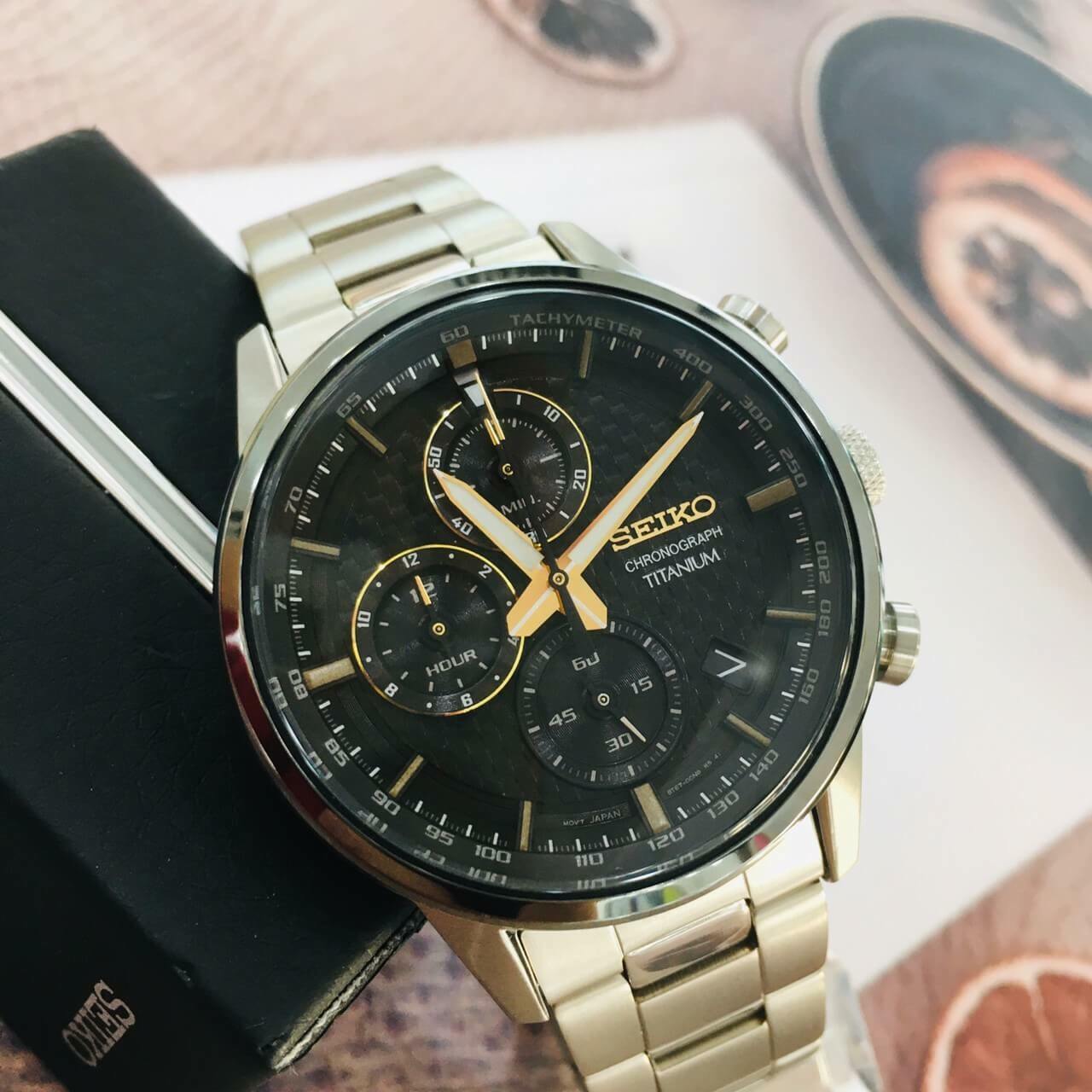 【SEIKO 精工】CS系列 鈦金屬三眼計時紳士手錶 8T67-00N0D 41mm 現代鐘錶