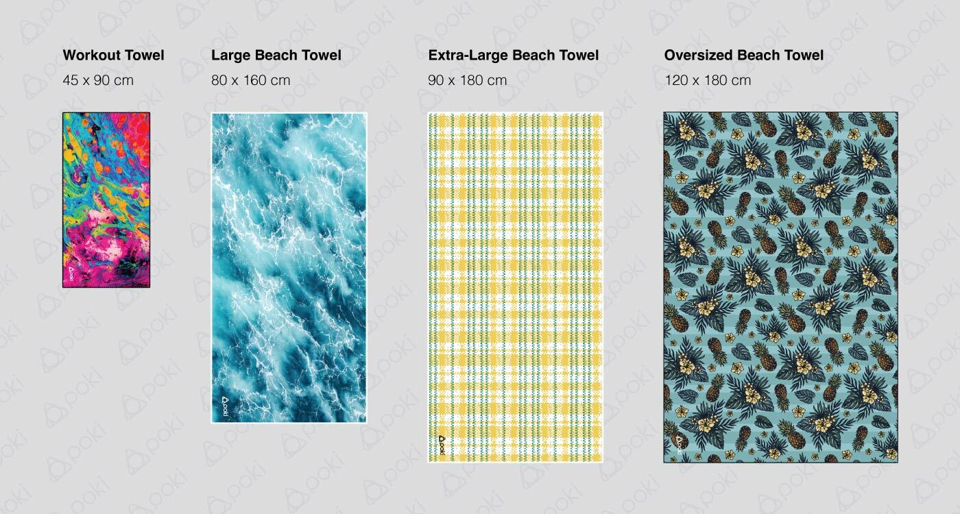beach towel size
