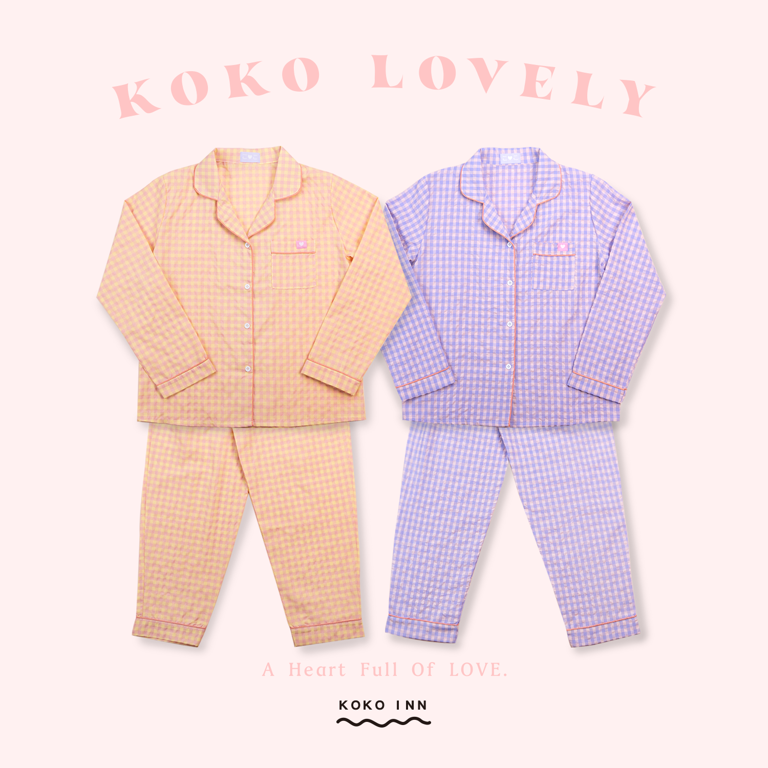 KOKO LOVELY 格子成套居家服