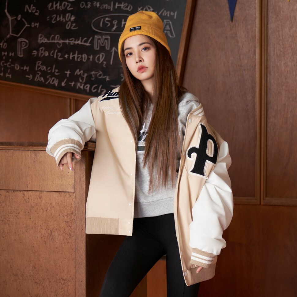 【現貨】Puma Jacket 棒球外套 ESO 瘦子同款  Jolin 蔡依林同款 米 黑