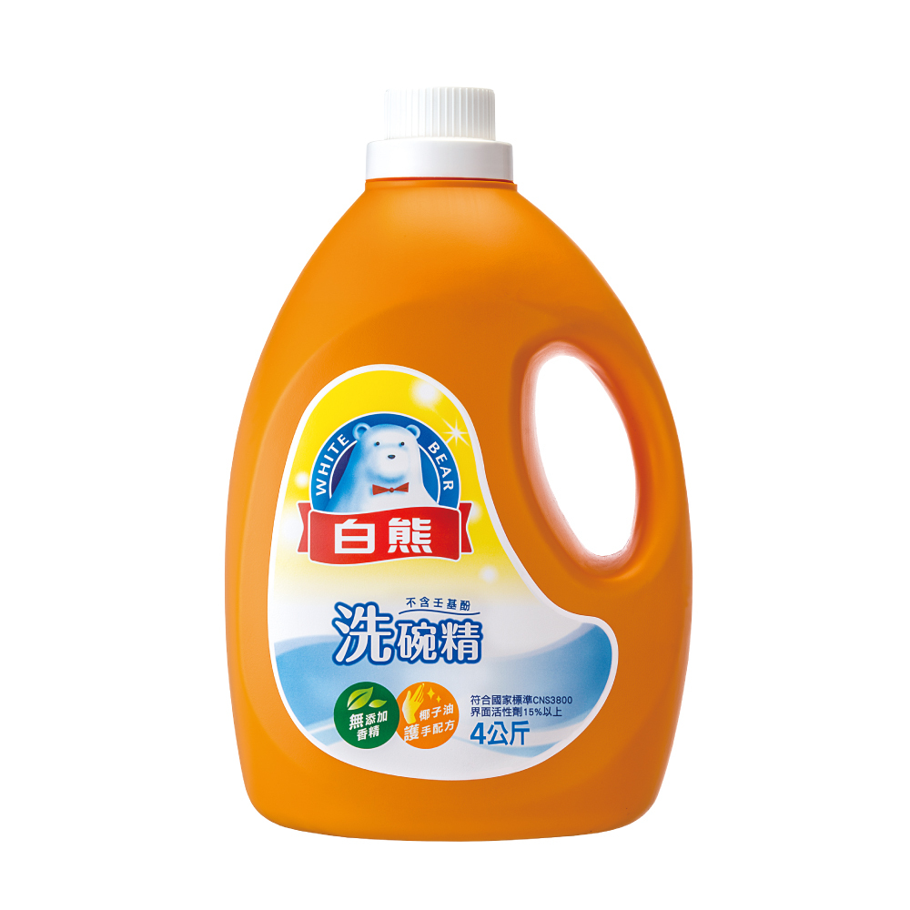 白熊軟性洗碗精 4KG