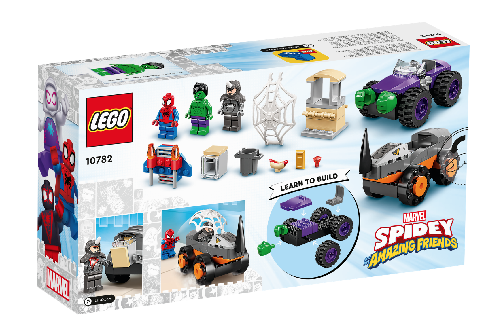 [飛米樂高積木磚賣店] LEGO10782 Marvel-綠巨人和犀牛人的卡車決鬥