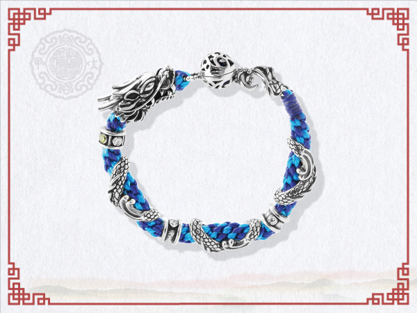 五行飛龍手鍊-藍