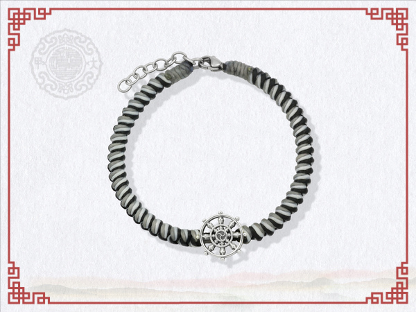 佛法圓輪蠟繩手鍊