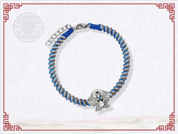 佛眼金魚蠟繩手鍊