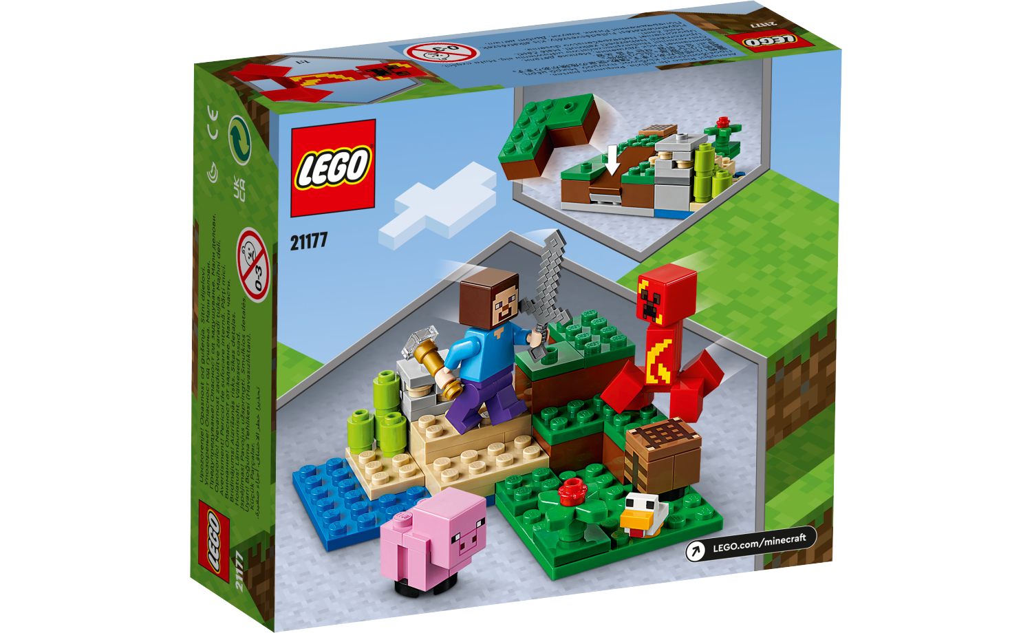 [飛米樂高積木磚賣店] LEGO 21177 Minecraft-爬行者的埋伏