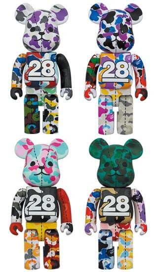 BE@RBRICK BAPE(R) CAMO 28TH ANNIVERSARY MULTI 400％