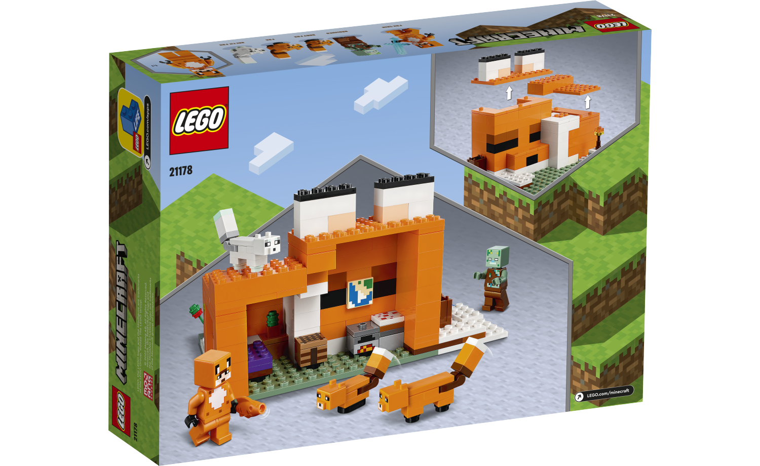 [飛米樂高積木磚賣店] LEGO 21178 Minecraft-狐狸旅館