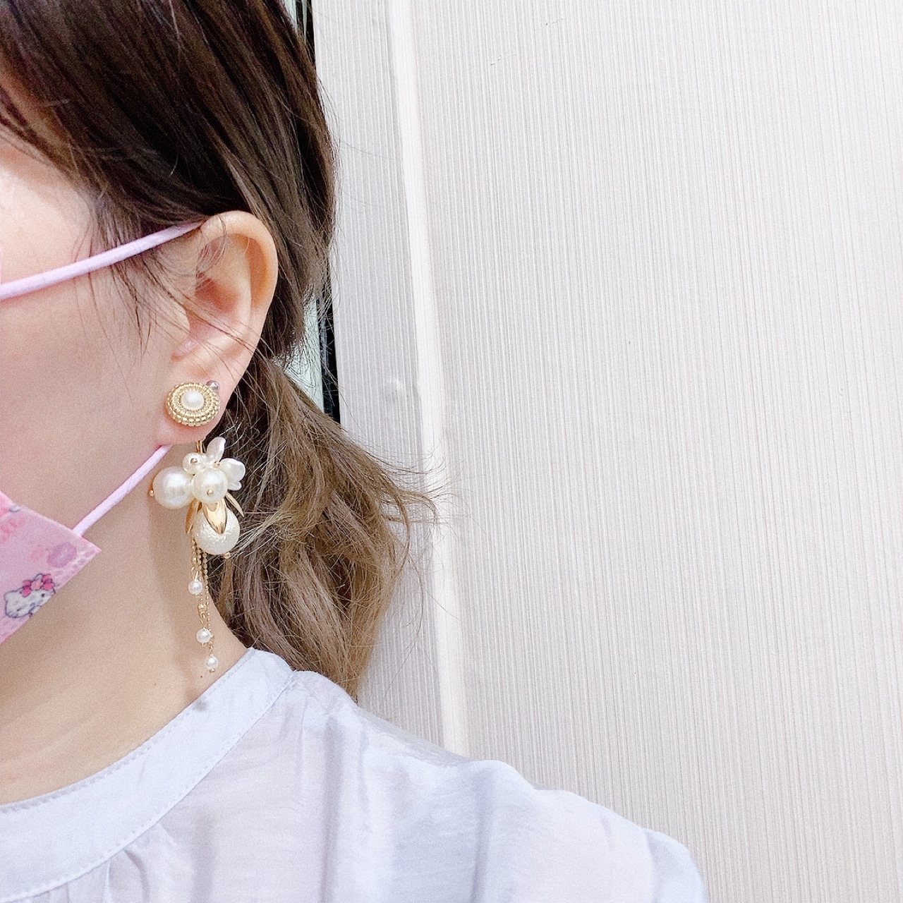 [手作家] 珍珠鈕扣鈕耳環 (網站限定優惠)